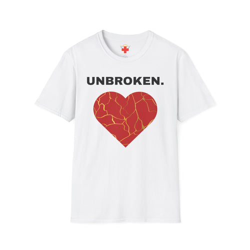 Unbroken Heart Unisex T-Shirt, Inspirational Tee, Motivational Shirt, Gift for Friends, Empowerment Apparel, Casual Wear